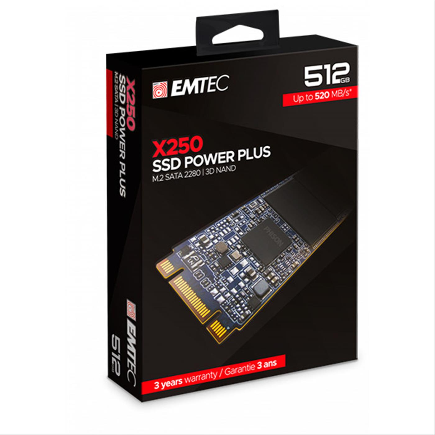 Ssd M2 2280 512gb Emtec Power Plus X250 Sata 500gb 